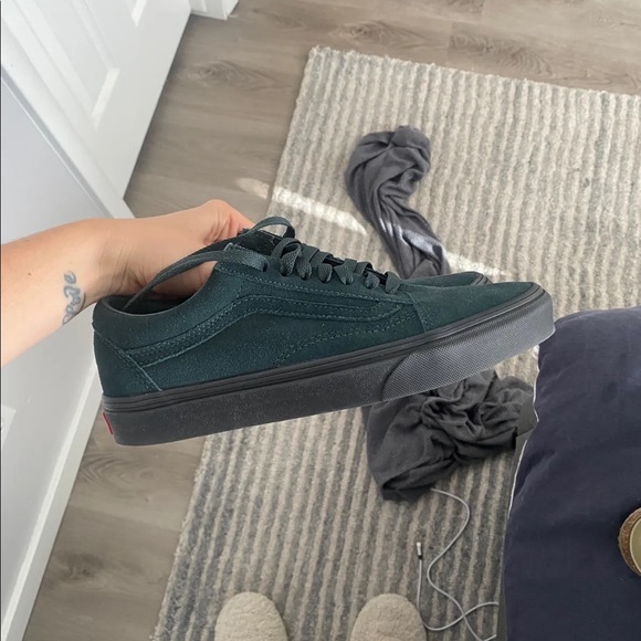green and gray vans